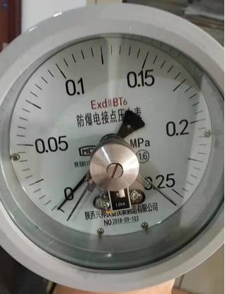 防爆電接點壓力表,YTX-100/150B3C,1.6級，-0.1-0-100MPA
